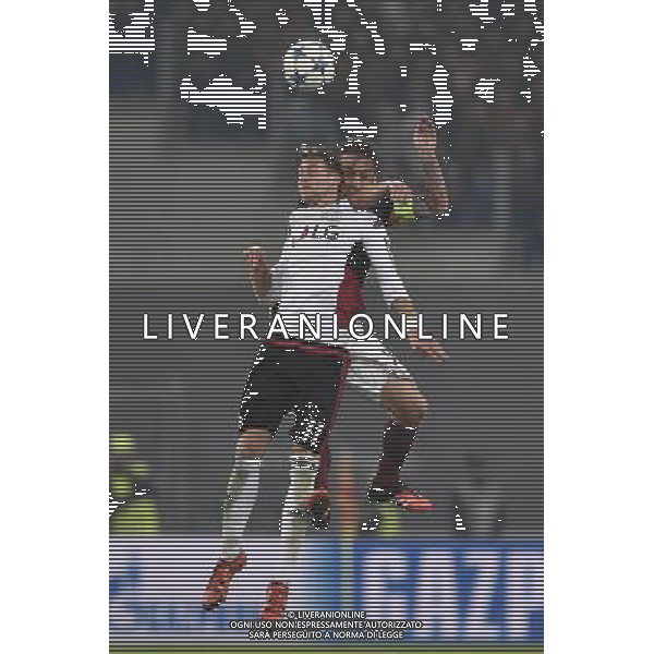 Roma - 04/11/2015 - Stadio Olimpico - Uefa Champions League 2015/2016 - Gruppo E - AS Roma vs Bayer Leverkusen - nella foto: Stefan Kiessling e Daniele De Rossi / Ph Fabrizio Corradetti - Ag. Aldo Liverani sas