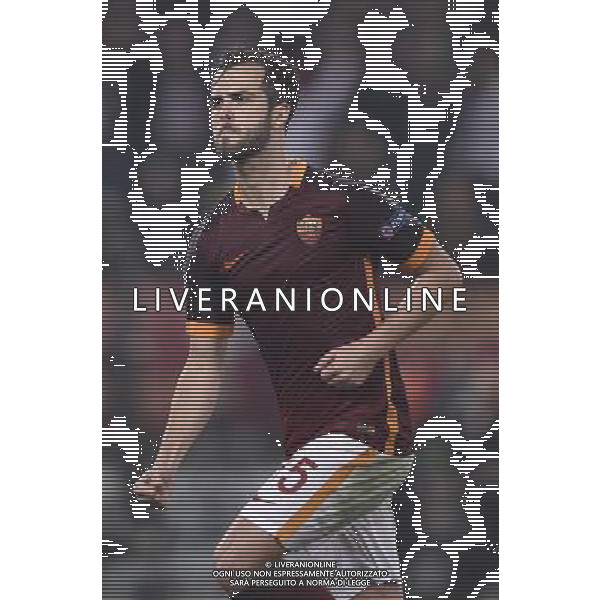 Roma - 04/11/2015 - Stadio Olimpico - Uefa Champions League 2015/2016 - Gruppo E - AS Roma vs Bayer Leverkusen - nella foto: Esultanza di Miralem Pjanic / Ph Fabrizio Corradetti - Ag. Aldo Liverani sas