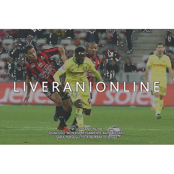 Hatem Ben Arfa / Alegue Elandi Alexi - 04.11.2015 - Nice / Nantes - Match en Retard - 9eme journee de Ligue 1 Photo : Serge Haouzi / Icon Sport /Agenzia Aldo Liverani S.a.s. - ITALY ONLY EDITORIAL USE ONLY