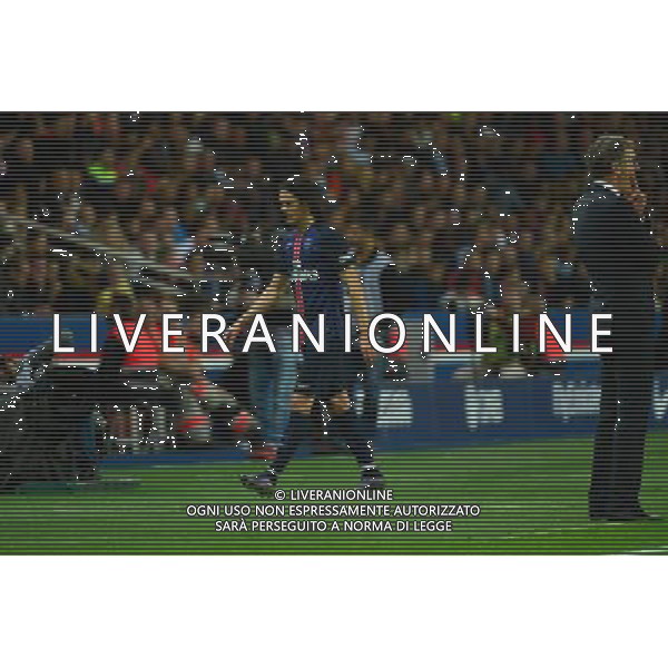 Sortie Edinson CAVANI / Laurent BLANC - 07.11.2015 - PSG / Toulouse - 13eme journee de Ligue 1 Photo: Dave Winter / Icon Sport AG ALDO LIVERANI SAS ONLY ITALY