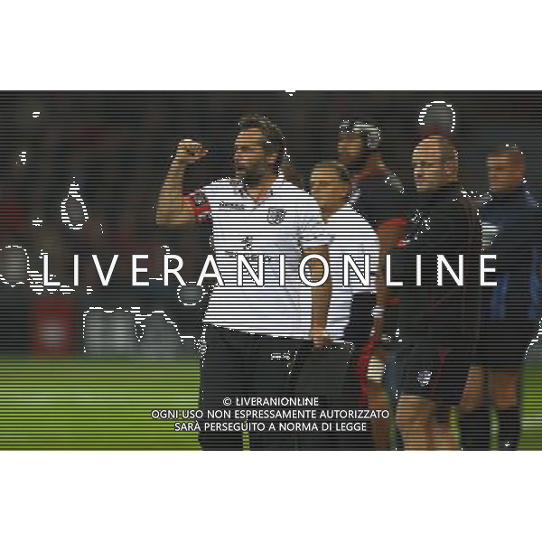 joie de Ugo Mola - 07.11.2015 - Toulouse / Grenoble - 8eme journee de Top 14 Photo : Manu Blondeau / Icon Sport AG ALDO LIVERANI SAS ONLY ITALY