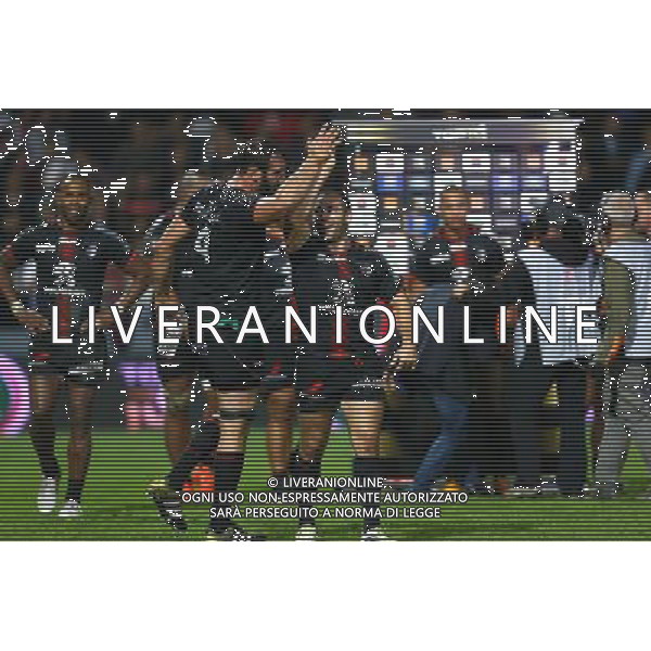 Joie Yoann Maestri / Jean Marc Doussain - 07.11.2015 - Toulouse / Grenoble - 8eme journee de Top 14 Photo : Manu Blondeau / Icon Sport AG ALDO LIVERANI SAS ONLY ITALY