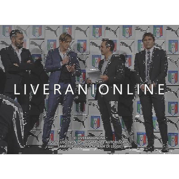Presentazione della nuova maglia PUMA della Nazionale Italiana di Calcio Firenze - 09.11.2015 Nella Foto:Gianluca Zambrotta, Massimo Ambrosini, Nicola Savino e Antonio Conte /Ag. Aldo Liverani