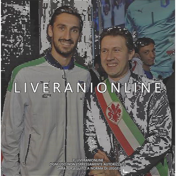 Presentazione della nuova maglia PUMA della Nazionale Italiana di Calcio Firenze - 09.11.2015 Nella Foto:Dario Nardella e Davide Astori /Ag. Aldo Liverani