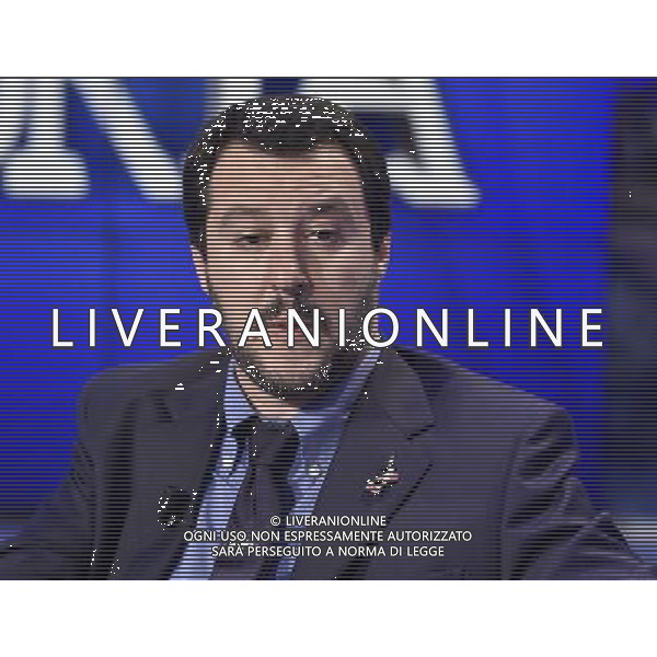 Matteo Salvini ospite al programma di Bruno Vespa \'Porta a Porta\' Roma - 10.1.2015 Nella Foto:Matteo Salvini ospite al programma di Bruno Vespa \'Porta a Porta\' /Ph.Corradetti-Ag. Aldo Liverani