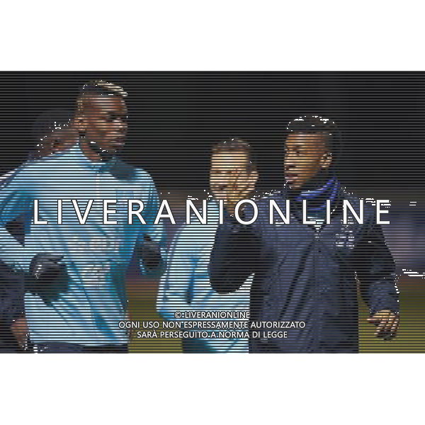 Kingsley Coman / Paul Pogba - 09.11.2015 - Equipe de France - entrainement -Clairefontaine Photo : Andre Ferreira / Icon Sport /AGENZIA ALDO LIVERANI SAS - - ITALY ONLY - EDITORIAL USE ONLY -