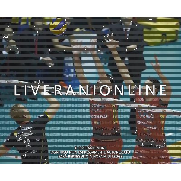 Regular Season SuperLega Volley 4 Giornata Forli\' - 11.11.2015 CMC Romagna-Sir Safety Conad Perugia Nella Foto:Birarelli Emanuele-De Cecco Luciano /Ph.Vitez-Ag. Aldo Liverani