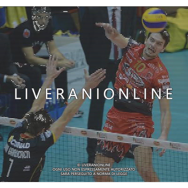 Regular Season SuperLega Volley 4 Giornata Forli\' - 11.11.2015 CMC Romagna-Sir Safety Conad Perugia Nella Foto:Tzioumakas Georgios /Ph.Vitez-Ag. Aldo Liverani