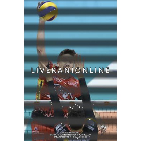 Regular Season SuperLega Volley 4 Giornata Forli\' - 11.11.2015 CMC Romagna-Sir Safety Conad Perugia Nella Foto:Tzioumakas Georgios /Ph.Vitez-Ag. Aldo Liverani