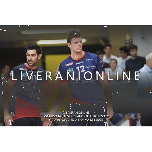 Campionato SuperLega UnipolSai - 4¡ giornata Monza 11-11-2015 Palazzetto dello Sport Gi Group Monza vs DHL Modena nella foto Pieter Verhees (Monza) e sulla SX Iacopo Botto (Monza) foto Roberto Garavaglia - ag. Aldo Liverani sas