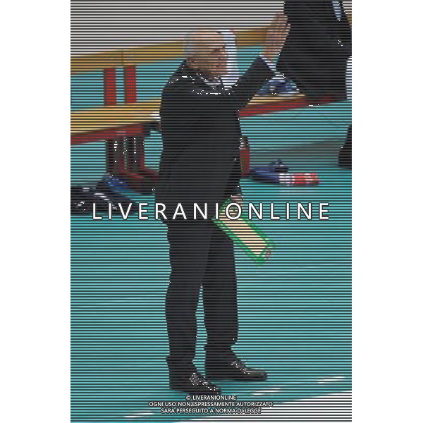 Campionato SuperLega UnipolSai - 4¡ giornata Monza 11-11-2015 Palazzetto dello Sport Gi Group Monza vs DHL Modena nella foto Oreste Vacondio allenatore Monza foto Roberto Garavaglia - ag. Aldo Liverani sas