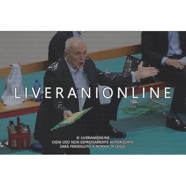Campionato SuperLega UnipolSai - 4¡ giornata Monza 11-11-2015 Palazzetto dello Sport Gi Group Monza vs DHL Modena nella foto Oreste Vacondio allenatore Monza foto Roberto Garavaglia - ag. Aldo Liverani sas
