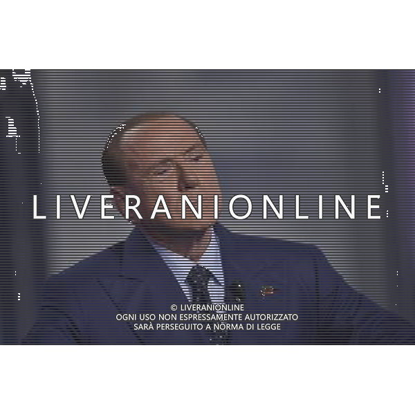 Silvio Berlusconi ospite della trasmissione televisiva \'Porta a Porta\' Roma 12 novembre 2015 ©Corradetti/AGENZIA ALDO LIVERANI SAS