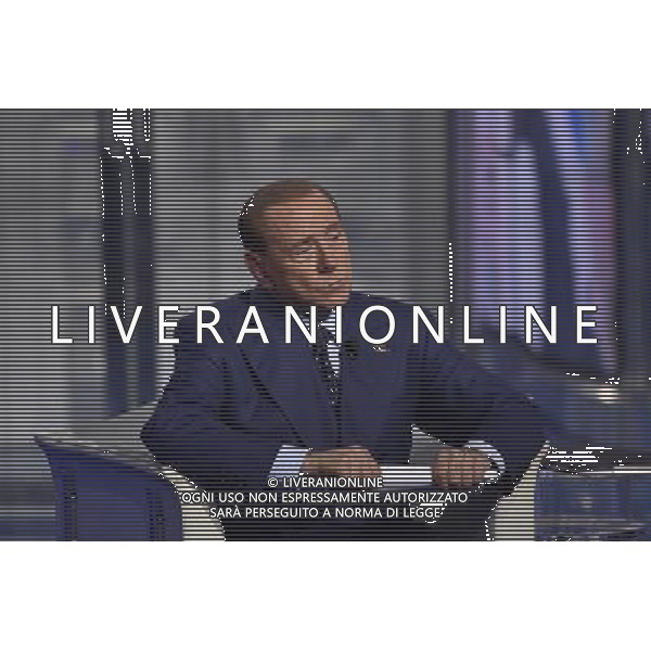 Silvio Berlusconi ospite della trasmissione televisiva \'Porta a Porta\' Roma 12 novembre 2015 ©Corradetti/AGENZIA ALDO LIVERANI SAS