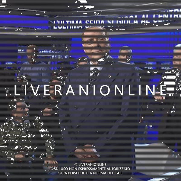 Silvio Berlusconi ospite della trasmissione televisiva \'Porta a Porta\' Roma 12 novembre 2015 ©Corradetti/AGENZIA ALDO LIVERANI SAS