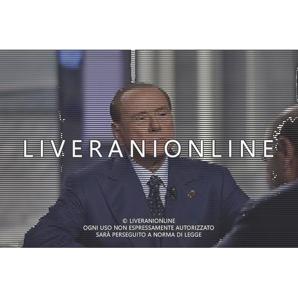 Silvio Berlusconi ospite della trasmissione televisiva \'Porta a Porta\' Roma 12 novembre 2015 ©Corradetti/AGENZIA ALDO LIVERANI SAS