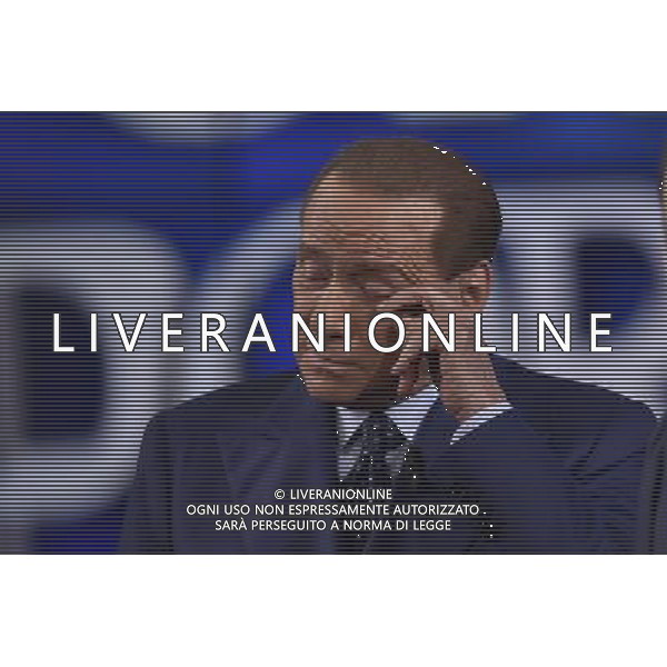 Silvio Berlusconi ospite della trasmissione televisiva \'Porta a Porta\' Roma 12 novembre 2015 ©Corradetti/AGENZIA ALDO LIVERANI SAS