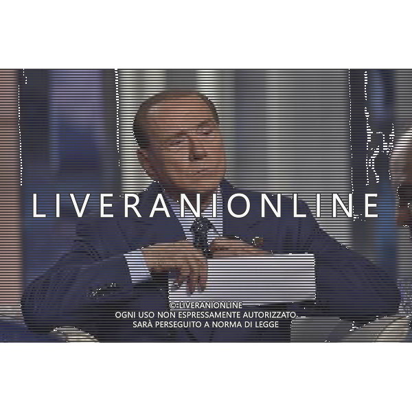 Silvio Berlusconi ospite della trasmissione televisiva \'Porta a Porta\' Roma 12 novembre 2015 ©Corradetti/AGENZIA ALDO LIVERANI SAS