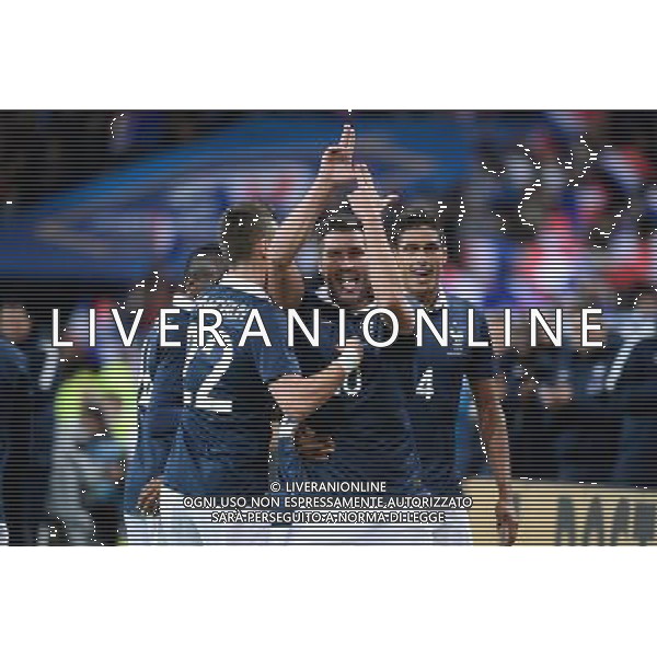 joie Andre Pierre GIGNAC / Raphael VARANE - 13.11.2015 - France / Allemagne - Match amical Photo : Nolwenn Le Gouic / Icon Sport AG ALDO LIVERANI SAS ONLY ITALY