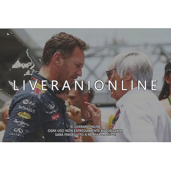 (L to R): Christian Horner (GBR) Red Bull Racing Team Principal with Bernie Ecclestone (GBR). 14.11.2015. Formula 1 World Championship, Rd 18, Brazilian Grand Prix, Sao Paulo, Brazil, Qualifying Day. - www.xpbimages.com, EMail: requests@xpbimages.com - copy of publication required for printed pictures. Every used picture is fee-liable. Â© Copyright: Batchelor / XPB Images ONLY ITALY/Agenzia Aldo Liverani s.a.s.
