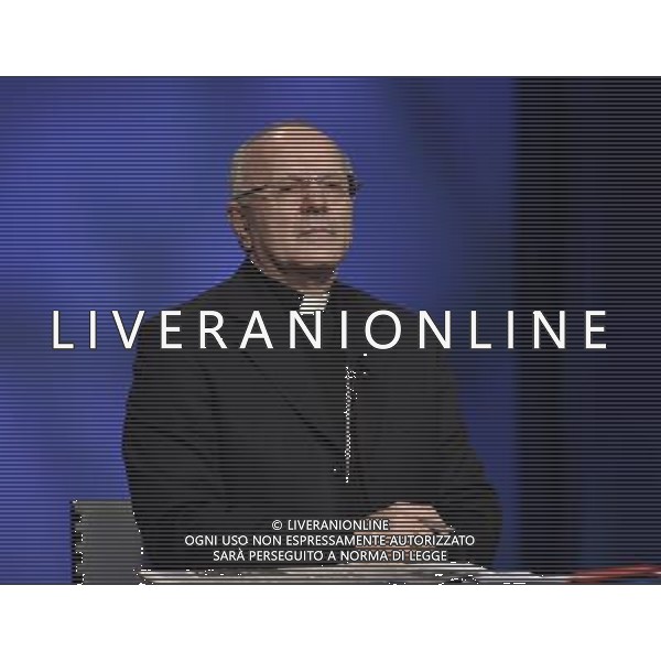 Roma - 15/11/2015 - Studi Rai Teulada - Trasmissione TV \' In Mezzora \' - nella foto: Monsignor Nunzio Galantino / Ph. Fabrizio Corradetti - Ag. Aldo Liverani SasIl Segretario Generale della Cei, Conferenza Episcopale Italiana, Monsignor Nunzio Galantino, ospite nella puntata di \'In 1/2h\' - Roma 15 novembre 2015 Â©Corradetti/ AGENZIA ALDO LIVERANI SAS