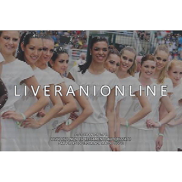 Grid girls on the drivers parade. 15.11.2015. Formula 1 World Championship, Rd 18, Brazilian Grand Prix, Sao Paulo, Brazil, Race Day. AG ALDO LIVERANI SAS ONLY ITALY