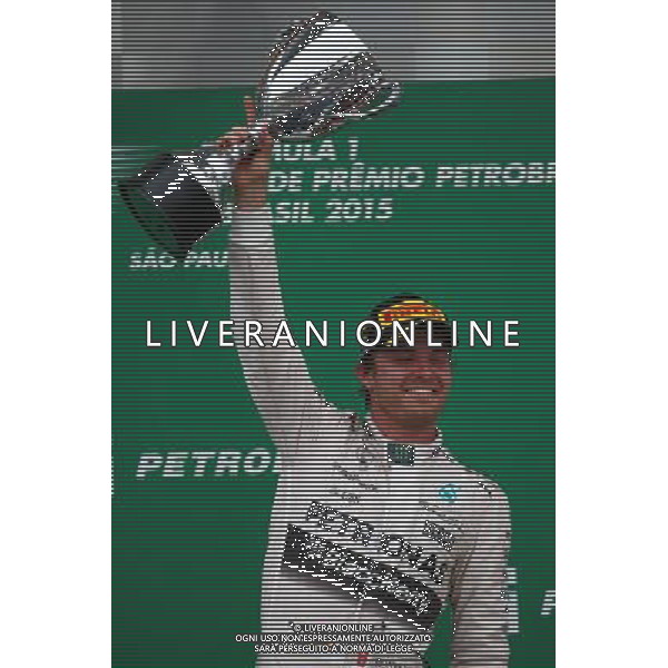 1st place Nico Rosberg (GER) Mercedes AMG F1 W06. 15.11.2015. Formula 1 World Championship, Rd 18, Brazilian Grand Prix, Sao Paulo, Brazil, Race Day. AG ALDO LIVERANI SAS ONLY ITALY