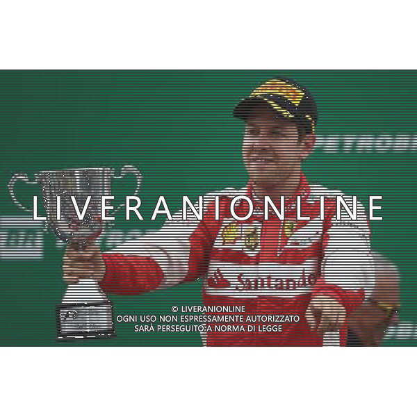 3rd place Sebastian Vettel (GER) Ferrari. 15.11.2015. Formula 1 World Championship, Rd 18, Brazilian Grand Prix, Sao Paulo, Brazil, Race Day. AG ALDO LIVERANI SAS ONLY ITALY
