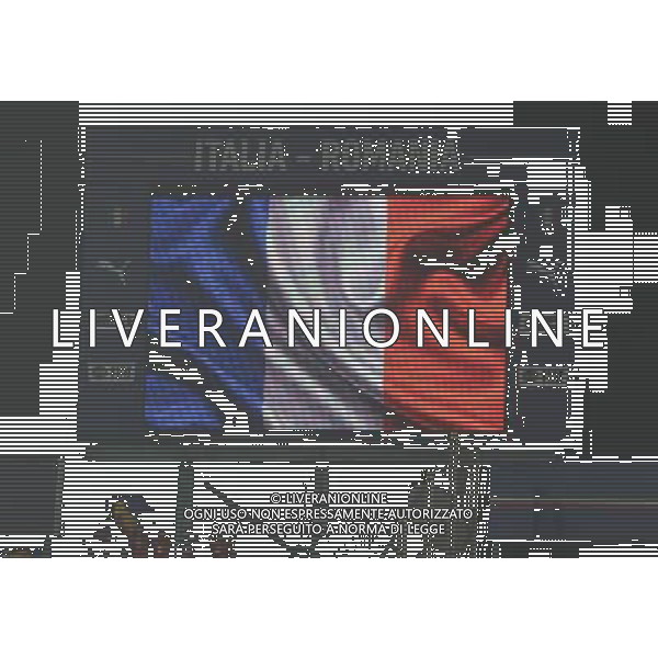 Amichevole Bologna - 17.11.2015 Italia-Romania Nella Foto:il tabellone con la bandiera francese /Ph.Vitez-Ag. Aldo Liverani