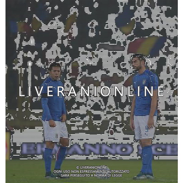 Amichevole Bologna - 17.11.2015 Italia-Romania Nella Foto:la delusione di pelle\' e eder dopo il gol di stancu /Ph.Vitez-Ag. Aldo Liverani