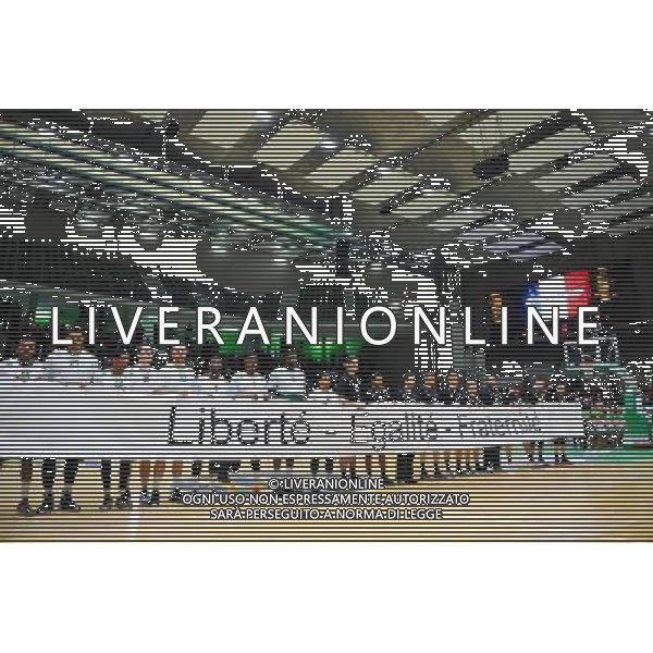 hommage victimes attentats - 17.11.2015 - Nanterre / Bilbao - Eurocup Photo : Andre Ferreira / Icon Sport AG ALDO LIVERANI SAS ONLY ITALY