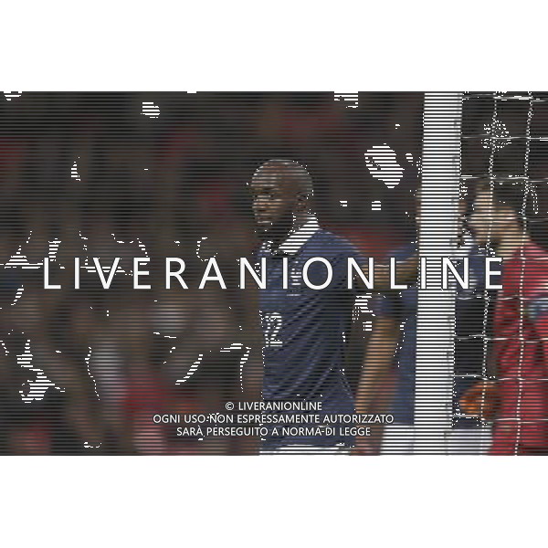 FranceÕs Lassana Diarra in action during todays match, days after losing his cousin in the Paris terrorist attacks Photographer Craig Mercer/CameraSport Football International - England v France - Tuesday 17th November 2015 - Wembley Stadium - London © CameraSport - 43 Linden Ave. Countesthorpe. Leicester. England. LE8 5PG - Tel: +44 (0) 116 277 4147 - admin@camerasport.com - www.camerasport.com / AGENZIA ALDO LIVERANI SAS - ITALY ONLY EDITORIAL USE ONLY - Inghilterra Vs Francia partita amichevole