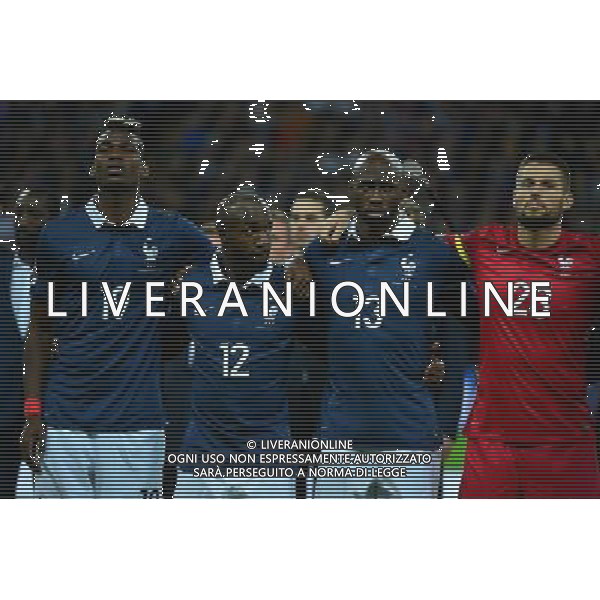 Paul POGBA / Lassana DIARRA / Moussa SISSOKO / Benoit COSTIL - 17.11.2015 - Angleterre / France Photo: Dave Winter / Icon Sport / AGENZIA ALDO LIVERANI SAS - ITALY ONLY EDITORIAL USE ONLY - Inghilterra Vs Francia partita amichevole