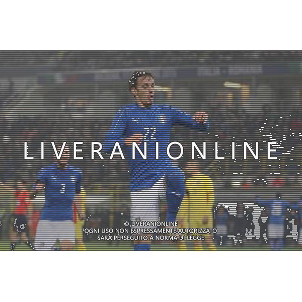 ITALIA - ROMANIA PARTITA AMICHEVOLE BOLOGNA 17 NOVEMBRE 2015 NELLA FOTO ESULTANZA DOPO IL GOL DI MANOLO GABBIADINI ©OPTIMAFOTO / AGENZIA ALDO LIVERANI SAS