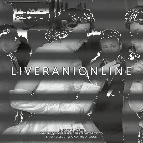 SANREMO- FESTIVAL DELLA CANZONE ITALIANA 1955 NELLA FOTO LINDA CRISTIAN E CLAUDIO VILLA AG ALDO LIVERANI SAS