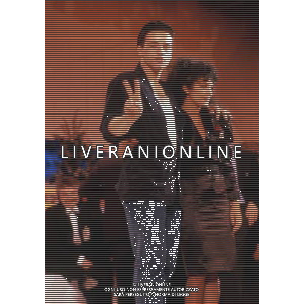 1986 SANREMO FESTIVAL DELLA CANZONE ITALIANA NELLA FOTO EROS RAMAZZOTTI VINCE IL FESTIVAL DI SANREMO CON MARCELLA BELLA AG ALDO LIVERANI SAS