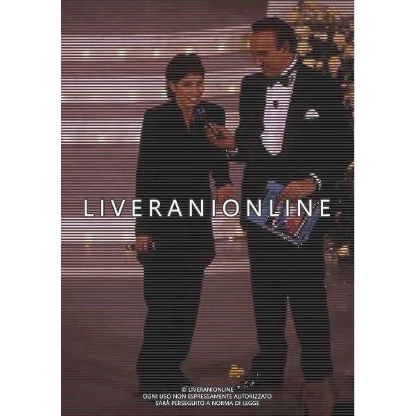 1995 SANREMO FESTIVAL DELLA CANZONE ITALIANA NELLA FOTO GIORGIA VINCE IL FESTIVAL DI SANREMO AG ALDO LIVERANI SAS