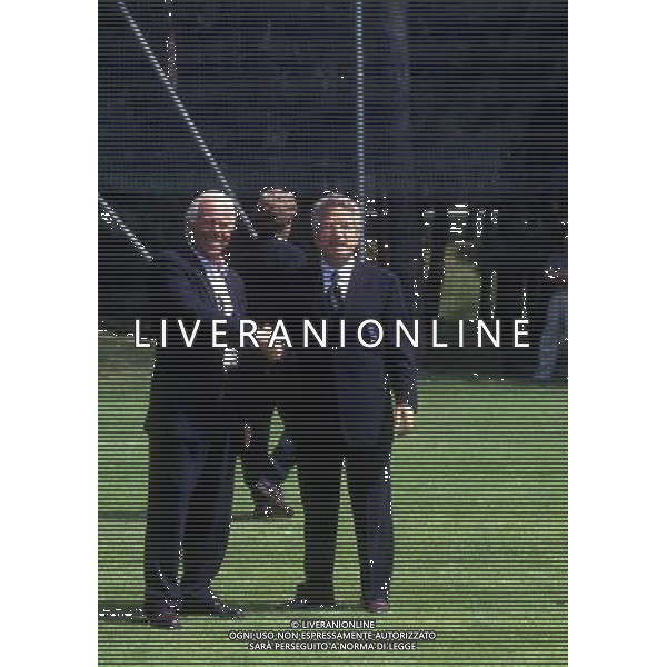 RETROSPETTIVA ANTONIO MATARRESE DIRIGENTE CALCIO NELLA FOTO ANTONIO MATARRESE CON GIORGIO ARMANI NEL 1994 AG ALDO LIVERANI SAS