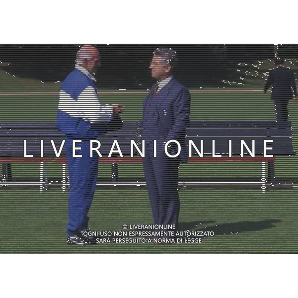 RETROSPETTIVA ANTONIO MATARRESE DIRIGENTE CALCIO NELLA FOTO ANTONIO MATARRESE CON ARRIGO SACCHI NEL 1996 AG ALDO LIVERANI SAS