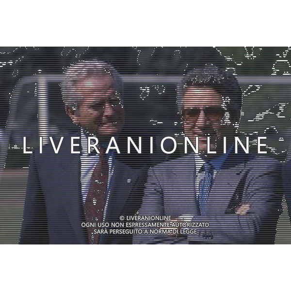 RETROSPETTIVA ANTONIO MATARRESE DIRIGENTE CALCIO NELLA FOTO ANTONIO MATARRESE CON GIAMPIERO BONIPERTI AG ALDO LIVERANI SAS