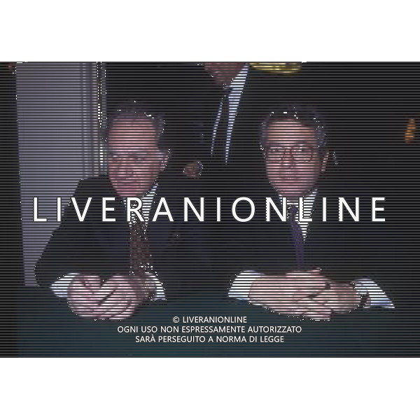RETROSPETTIVA ANTONIO MATARRESE DIRIGENTE CALCIO NELLA FOTO ANTONIO MATARRESE CON ARRIGO GATTAI NEL 1992 AG ALDO LIVERANI SAS