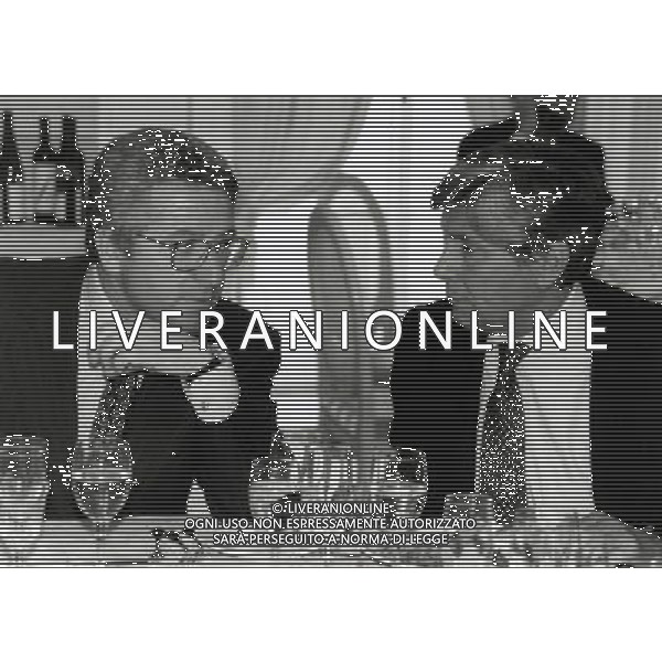 RETROSPETTIVA ANTONIO MATARRESE DIRIGENTE CALCIO NELLA FOTO ANTONIO MATARRESECON LUCIANO NIZZOLA AG ALDO LIVERANI SAS