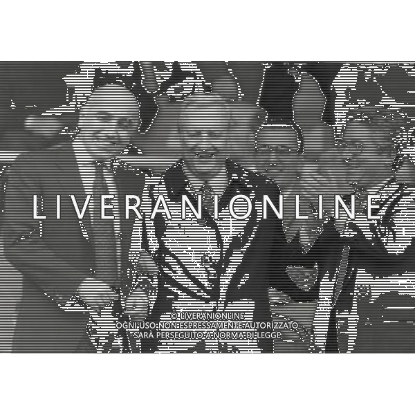 RETROSPETTIVA ANTONIO MATARRESE DIRIGENTE CALCIO NELLA FOTO ANTONIO MATARRESE ADRIANO GALLIANI E MARIO CECCHI GORI AG ALDO LIVERANI SAS