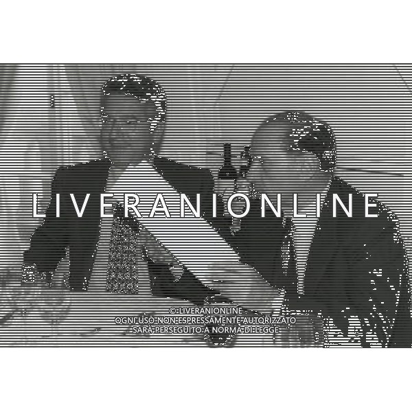 RETROSPETTIVA ANTONIO MATARRESE DIRIGENTE CALCIO NELLA FOTO ANTONIO MATARRESE CON SILVIO BERLUSCONI AG ALDO LIVERANI SAS