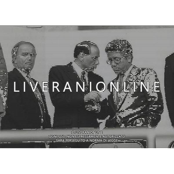 RETROSPETTIVA ANTONIO MATARRESE DIRIGENTE CALCIO NELLA FOTO ANTONIO MATARRESE CON SILVIO BERLUSCONI AG ALDO LIVERANI SAS