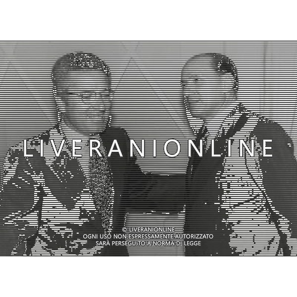 RETROSPETTIVA ANTONIO MATARRESE DIRIGENTE CALCIO NELLA FOTO ANTONIO MATARRESE CON SILVIO BERLUSCONI AG ALDO LIVERANI SAS