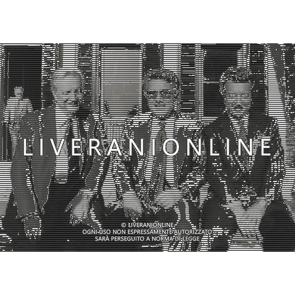 RETROSPETTIVA ANTONIO MATARRESE DIRIGENTE CALCIO NELLA FOTO ANTONIO MATARRESE COA VITTORIO E MARIO CECCHI GORI AG ALDO LIVERANI SAS