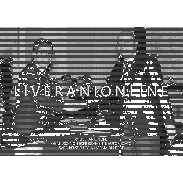 RETROSPETTIVA ANTONIO MATARRESE DIRIGENTE CALCIO NELLA FOTO ANTONIO MATARRESE CON PAOLO MANTOVANI AG ALDO LIVERANI SAS