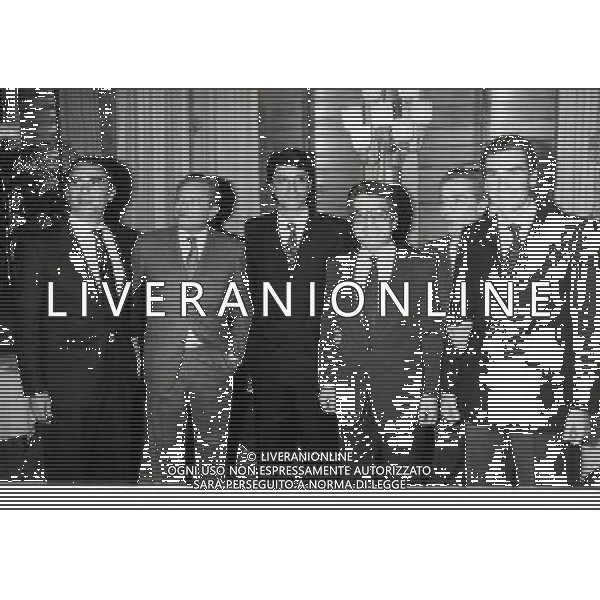 RETROSPETTIVA ANTONIO MATARRESE DIRIGENTE CALCIO NELLA FOTO ERNESTO PELLEGRINI-GIAMPIERO BONIPERTI-PIERI-ANTONIO MATARRESE-PRE LAMBERTO MAZZA E ARB CARLO LONGHI AG ALDO LIVERANI SAS