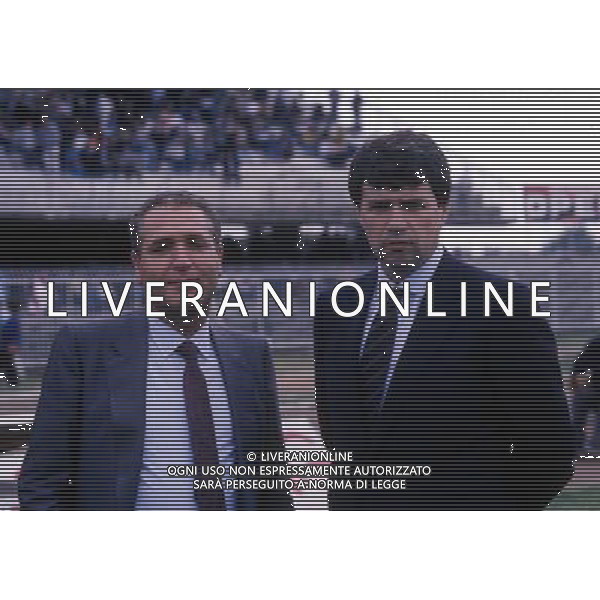 RETROSPETTIVA VINCENZO MATARRESE PRESIDENTE BARI CALCIO NELLA FOTO VINCENZO MATARRESE PRESIDENTE BARI CALCIO CON CATUZZI ENRICO AG ALDO LIVERANI SAS 